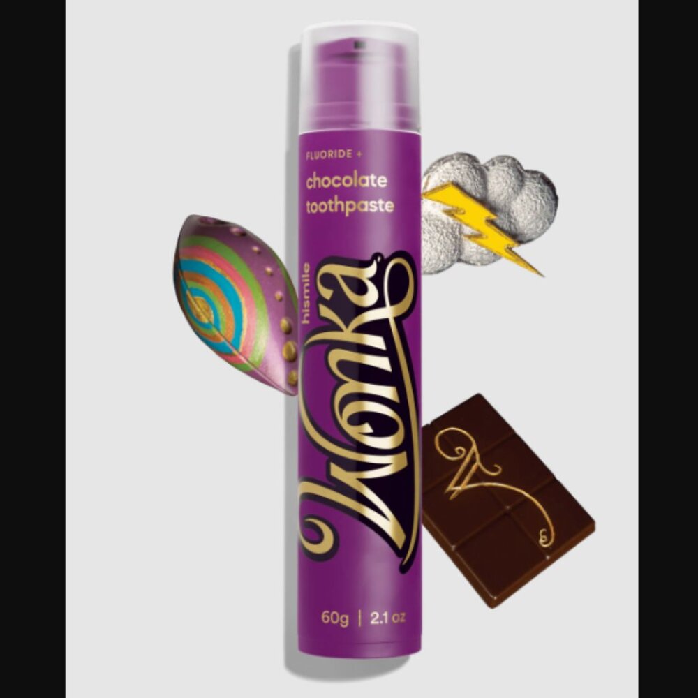 🔥3/$30 NEW Sealed HiSmile Limited Edition Wonka Chocolate Toothpaste Full Size